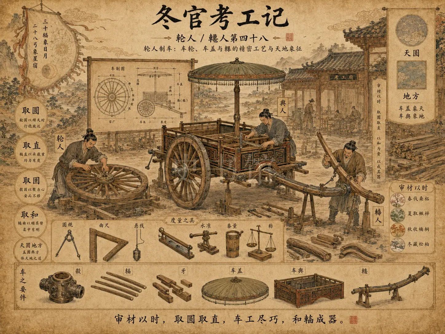 《周礼》冬官考工记 轮人/輈人第四十八章节配图