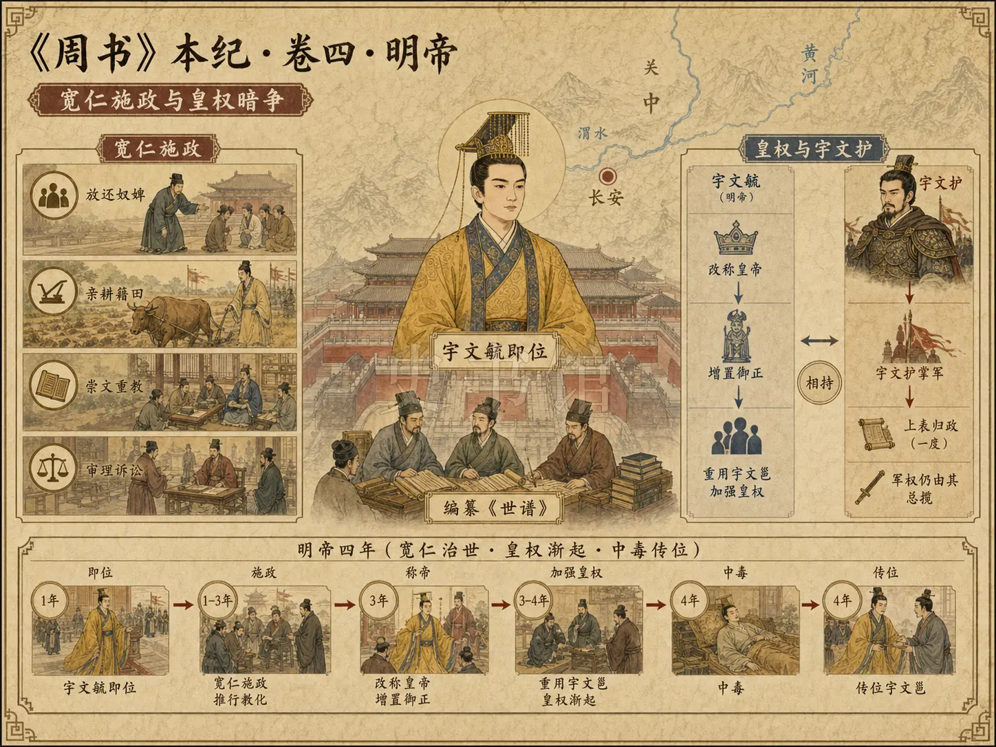 《周书》本纪 卷四明帝章节配图