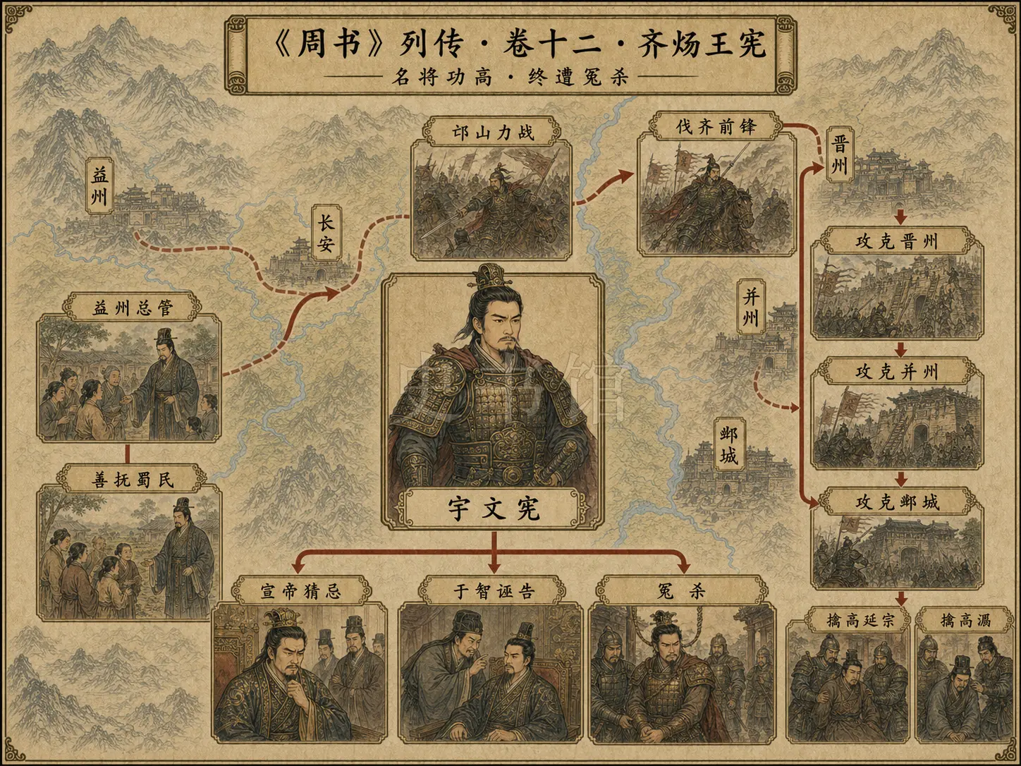 《周书》列传 卷十二齐炀王宪章节配图