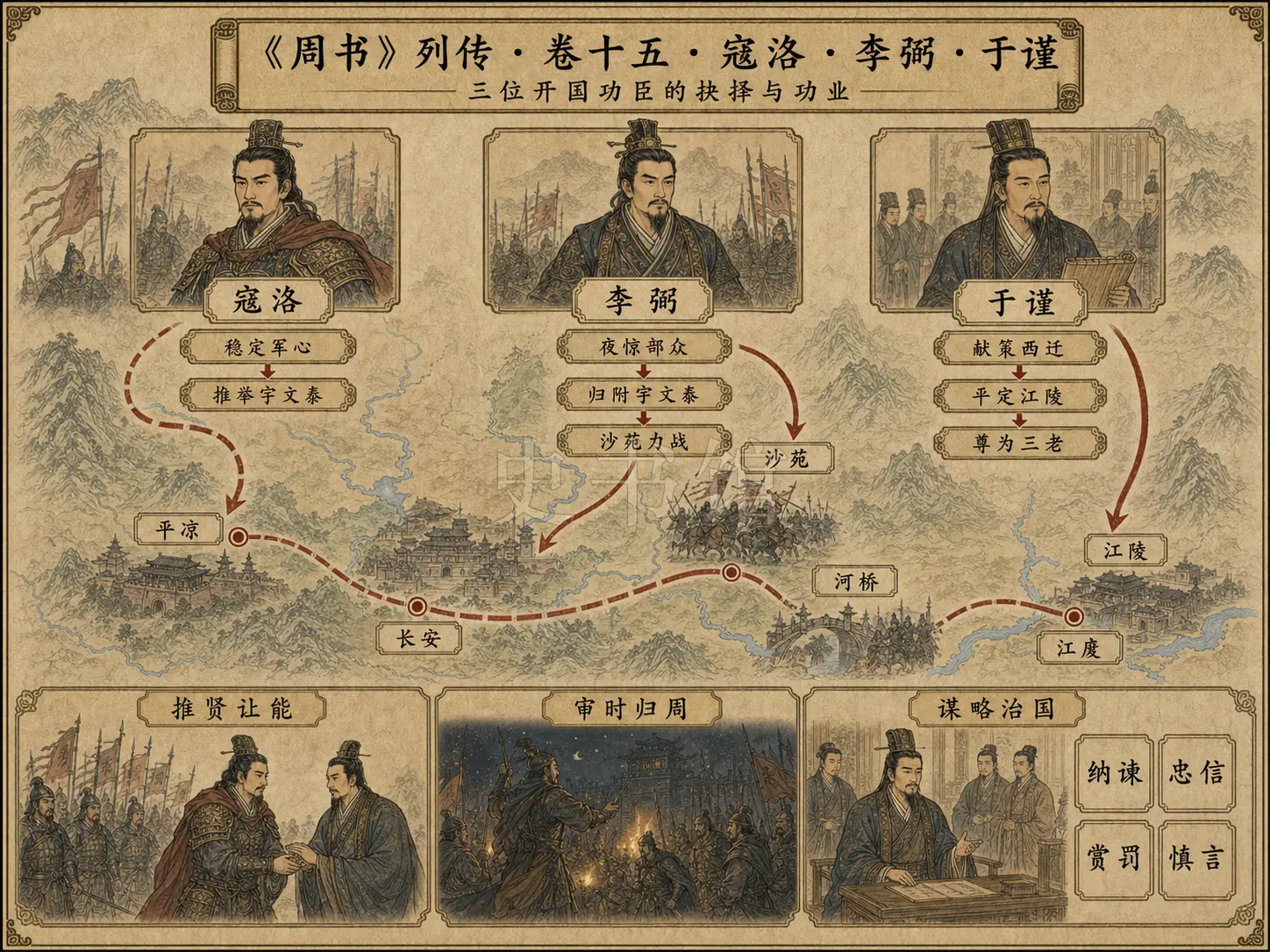 《周书》列传 卷十五寇洛李弼弟标于谨子实章节配图