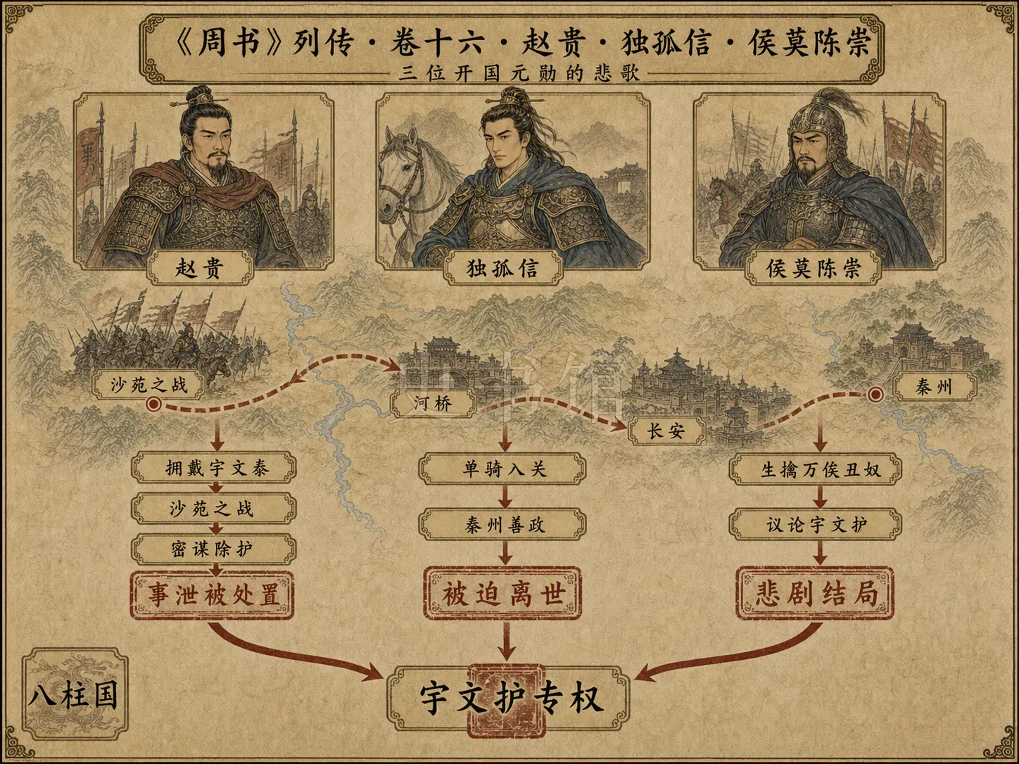 《周书》列传 卷十六赵贵独孤信侯莫陈崇章节配图