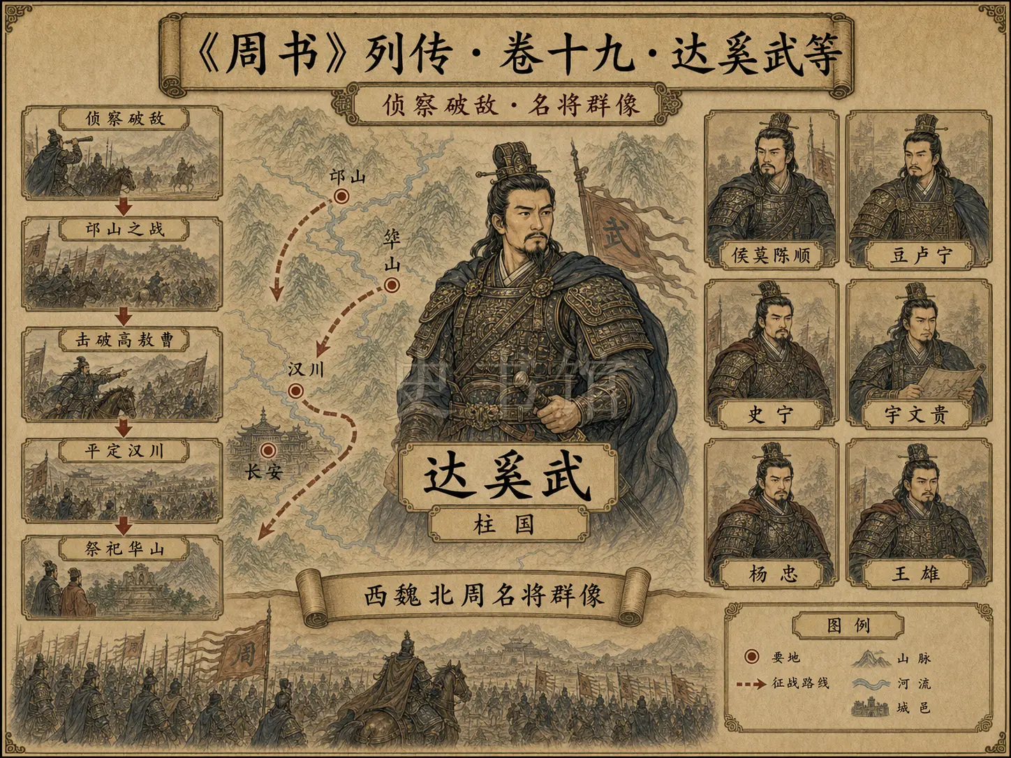 《周书》列传 卷十九达奚武等章节配图
