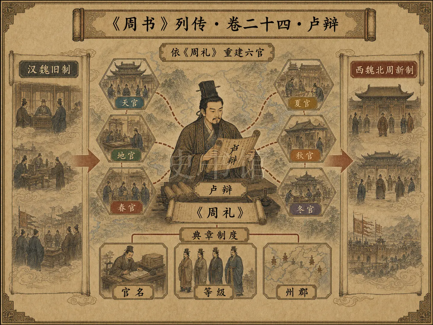《周书》列传 卷二十四卢辩章节配图