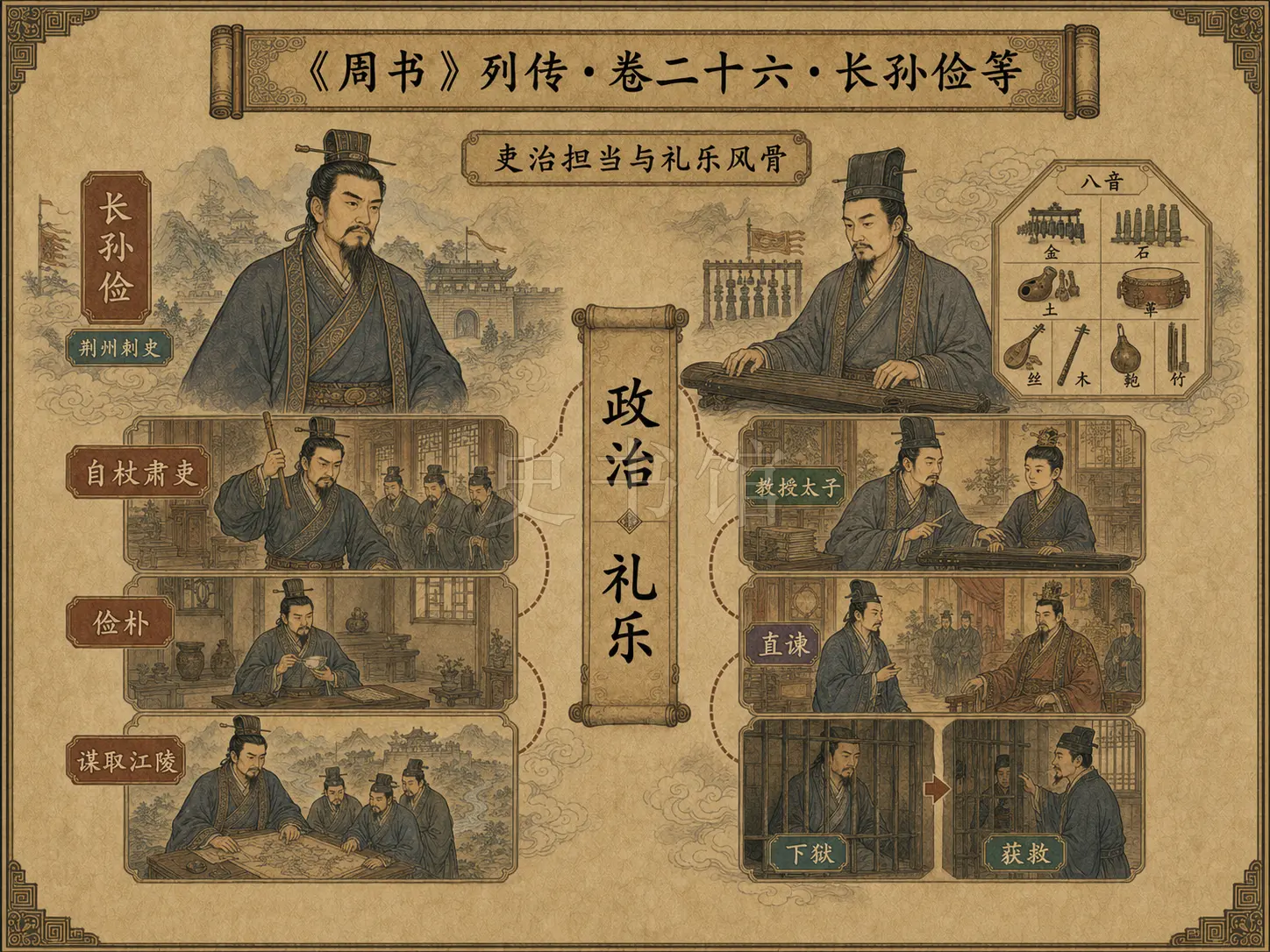 《周书》列传 卷二十六长孙俭等章节配图