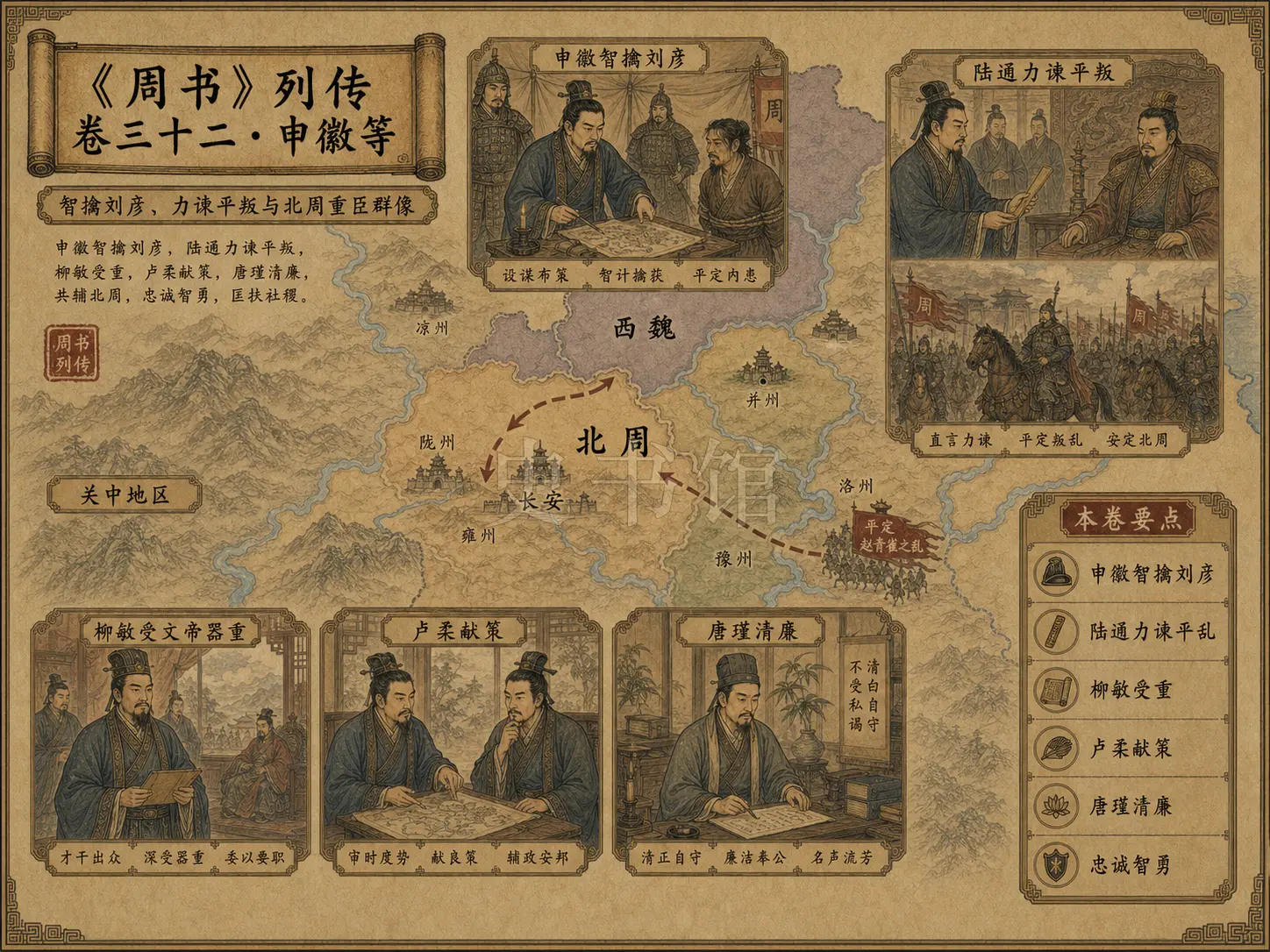 《周书》列传 卷三十二申徽等章节配图