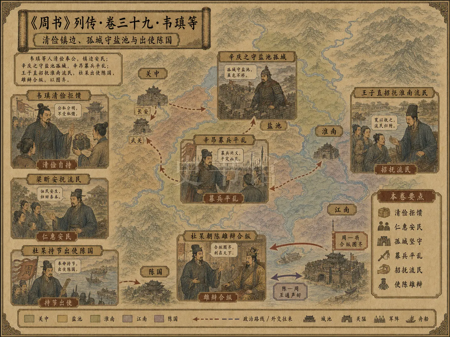 《周书》列传 卷三十九韦瑱等章节配图