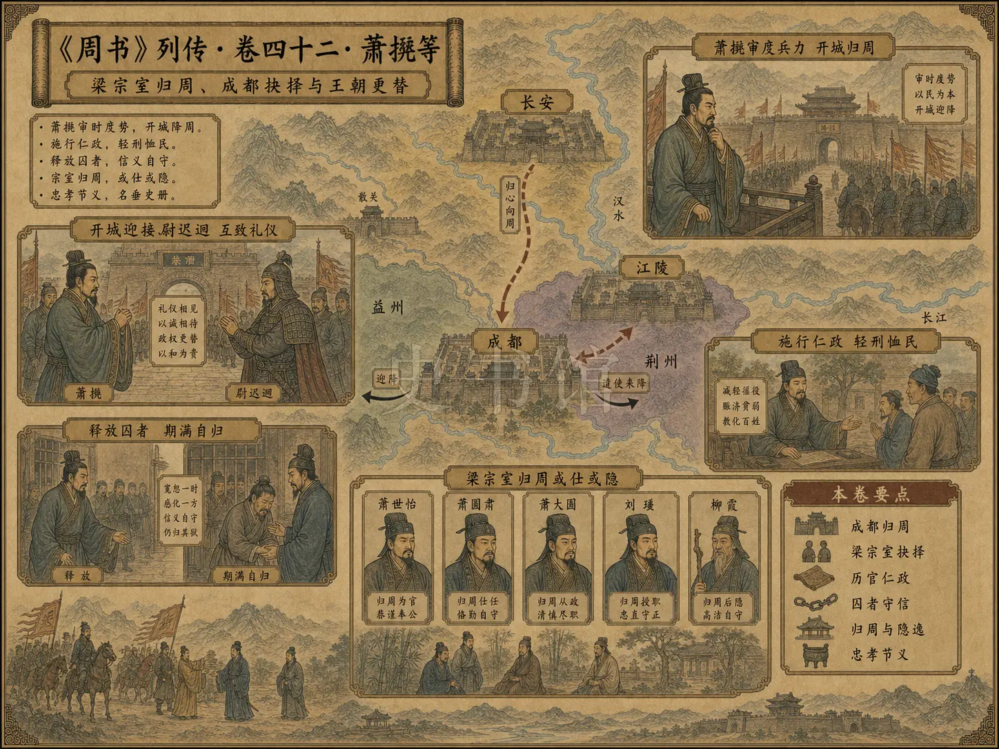 《周书》列传 卷四十二萧撝等章节配图