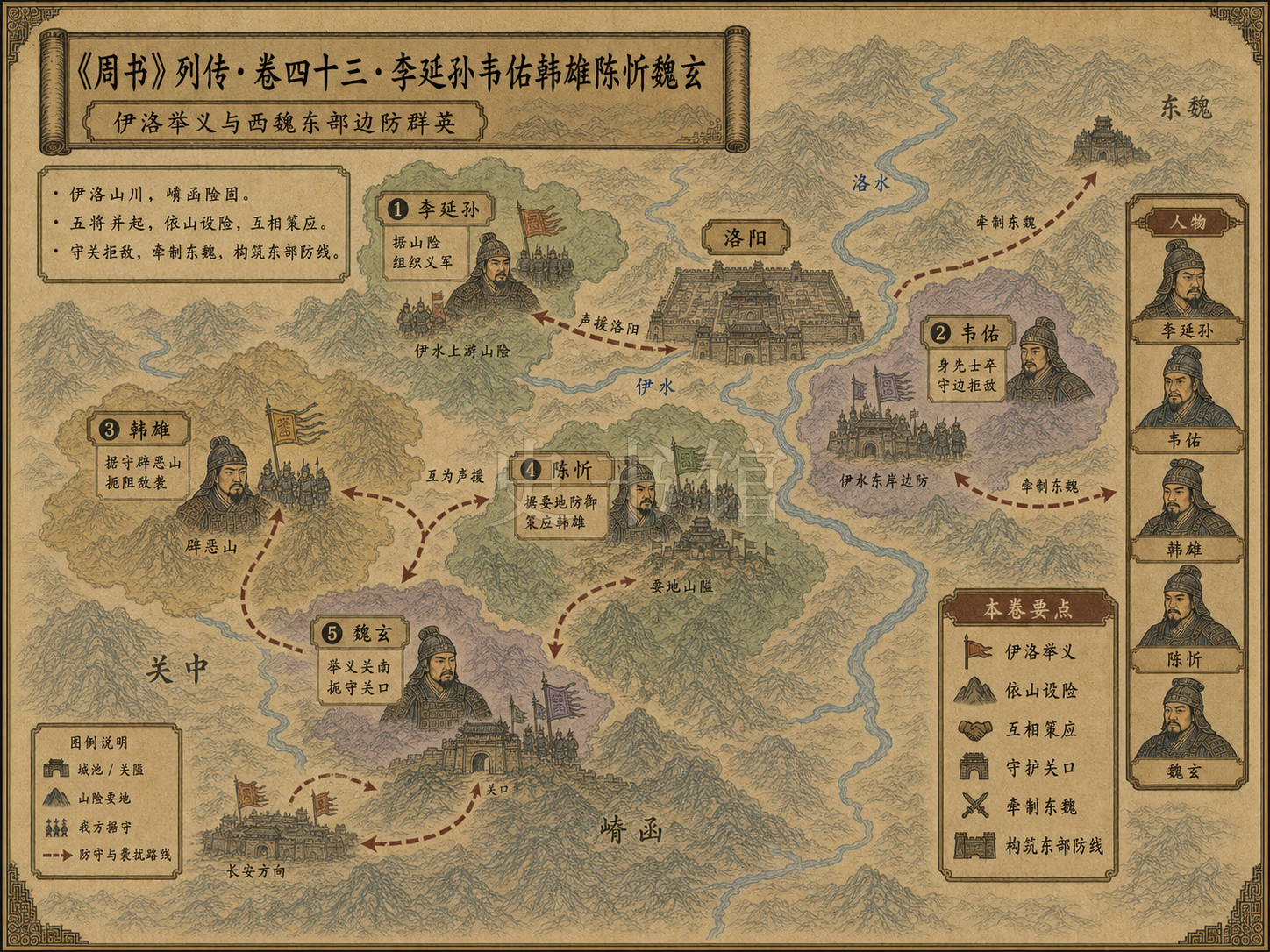 《周书》列传 卷四十三李延孙韦佑韩雄陈忻魏玄章节配图