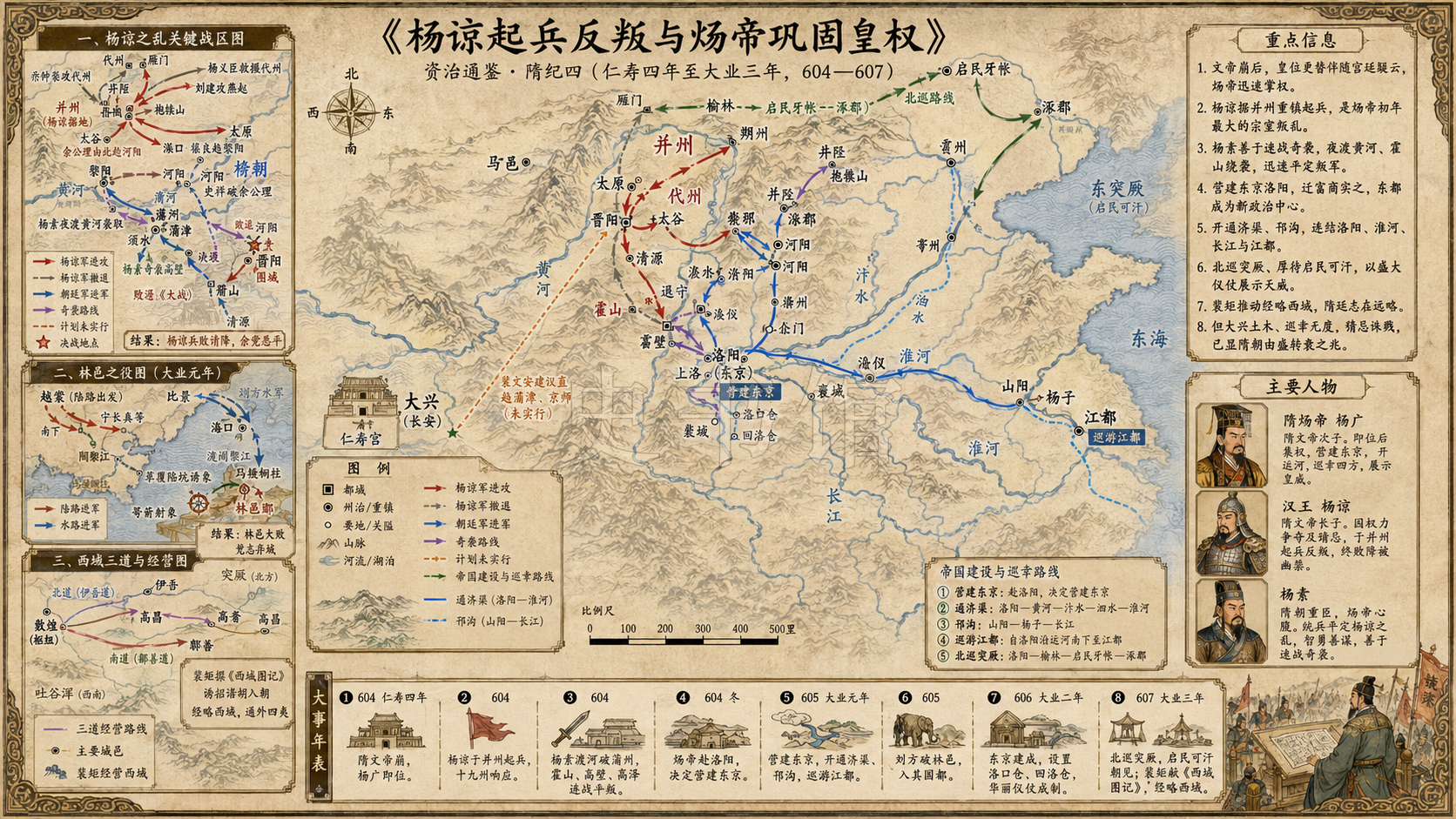《资治通鉴》隋纪 隋纪四章节配图