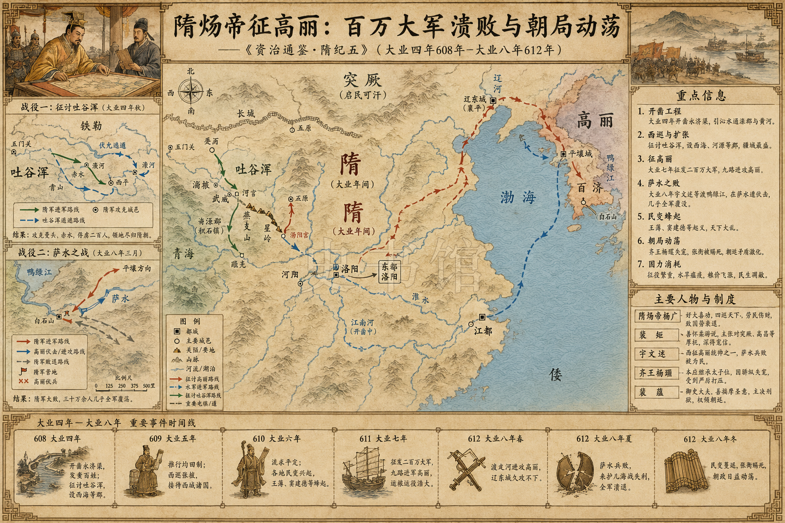 《资治通鉴》隋纪 隋纪五章节配图