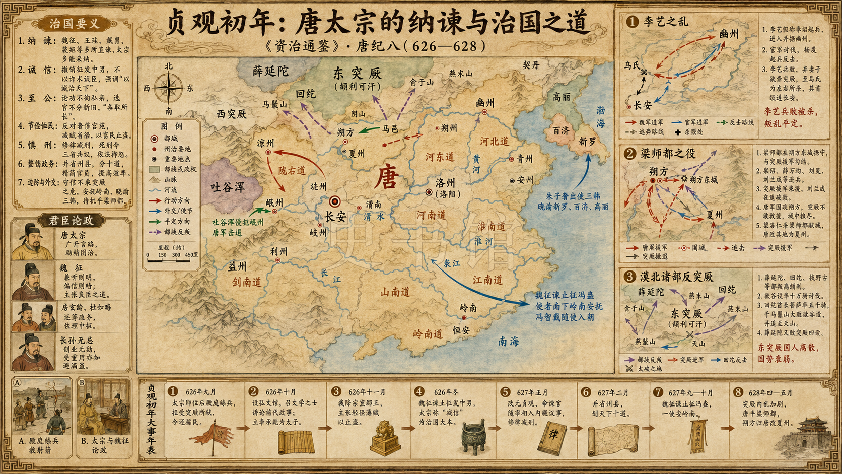 《资治通鉴》唐纪 唐纪八章节配图