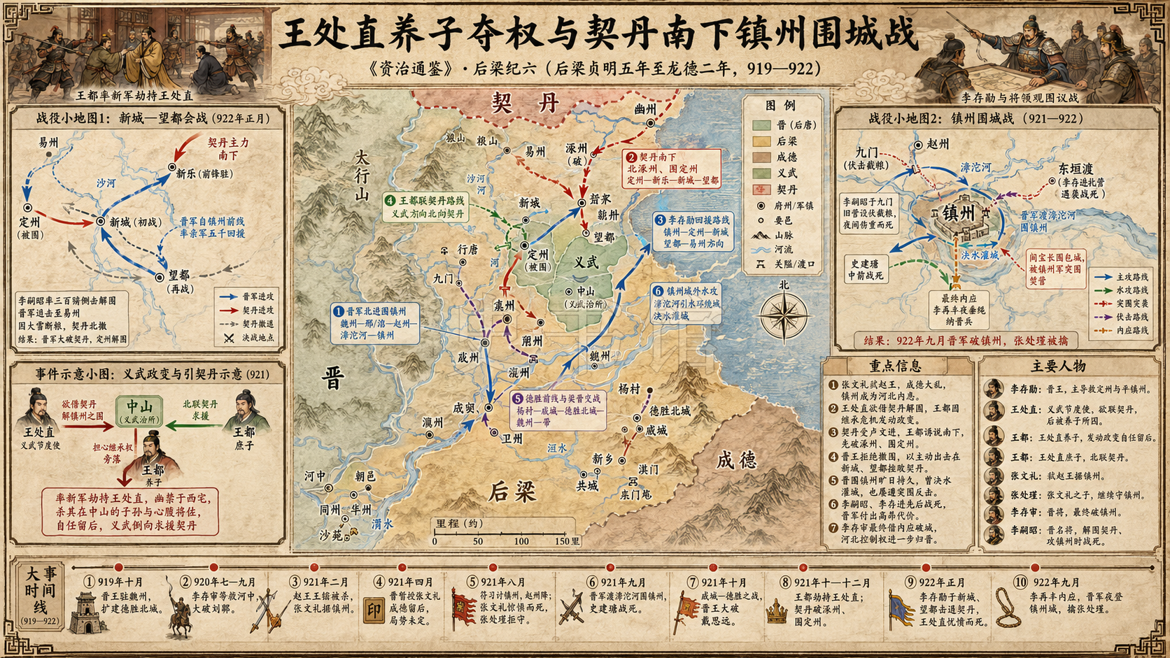 《资治通鉴》后梁纪 后梁纪六章节配图