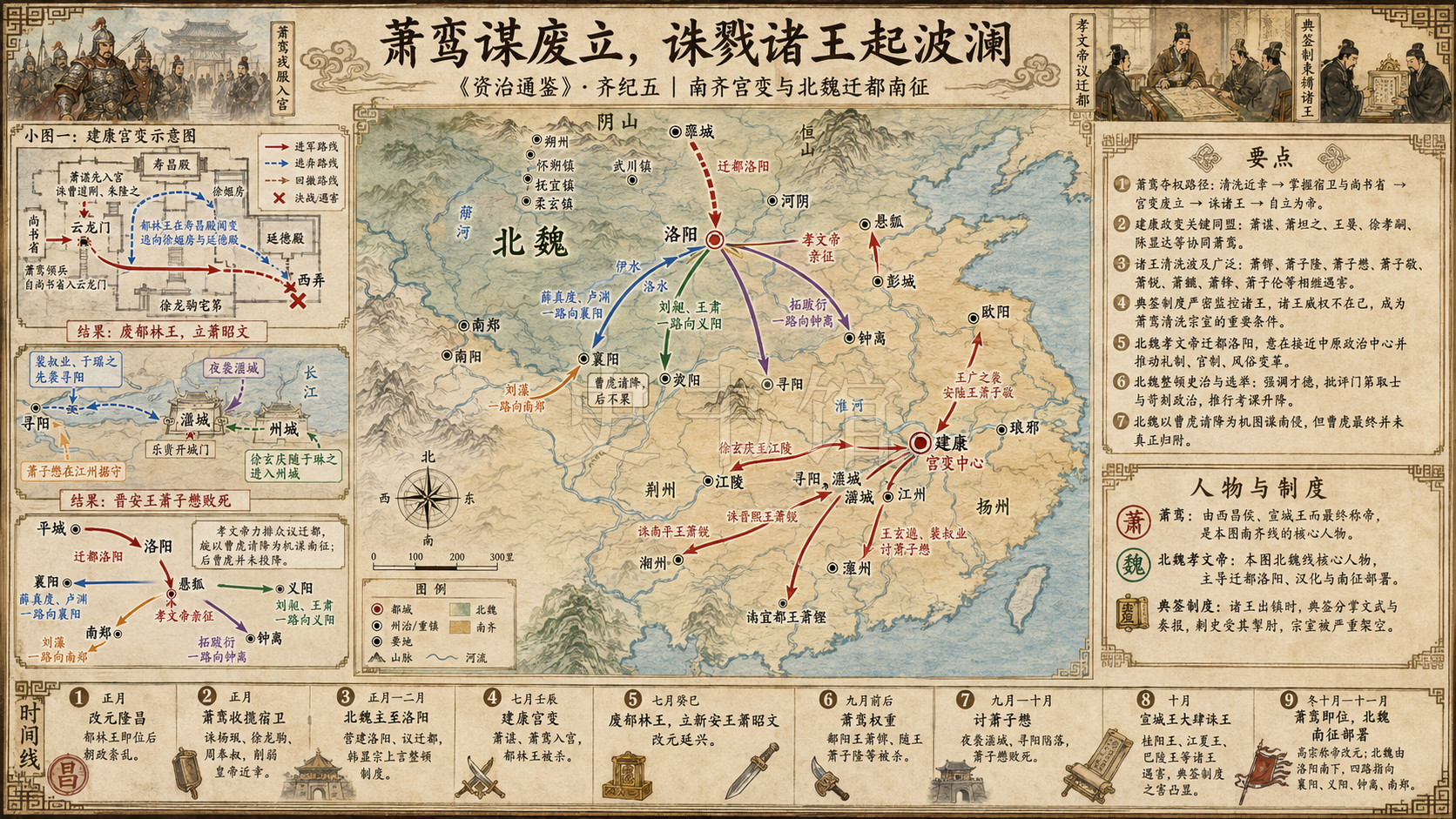 《资治通鉴》齐纪 齐纪五章节配图
