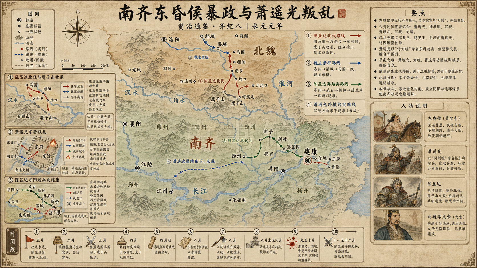 《资治通鉴》齐纪 齐纪八章节配图