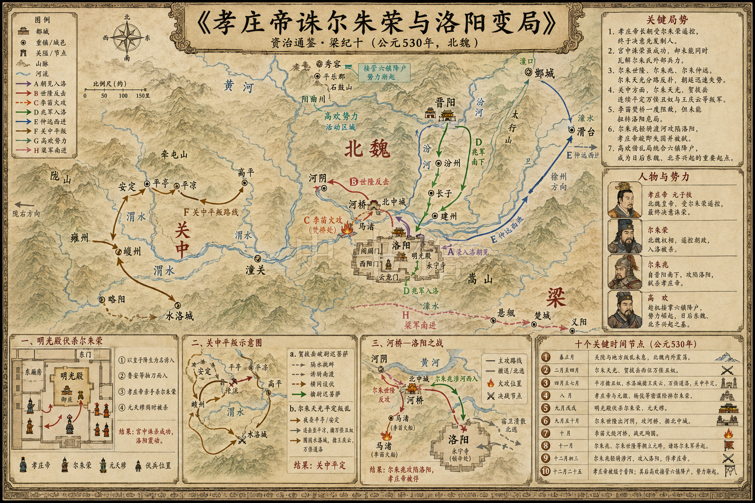 《资治通鉴》梁纪 梁纪十章节配图