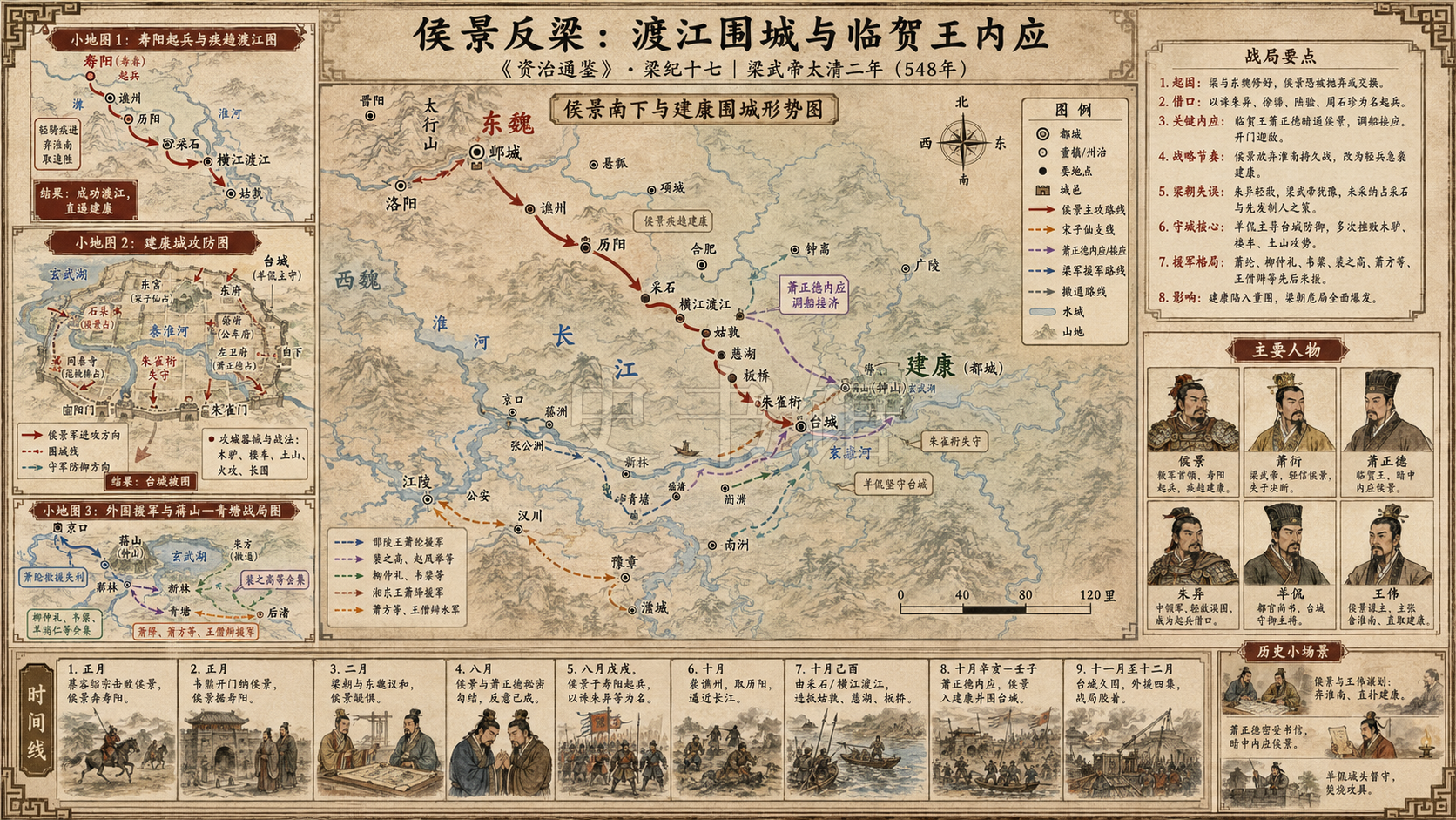 《资治通鉴》梁纪 梁纪十七章节配图