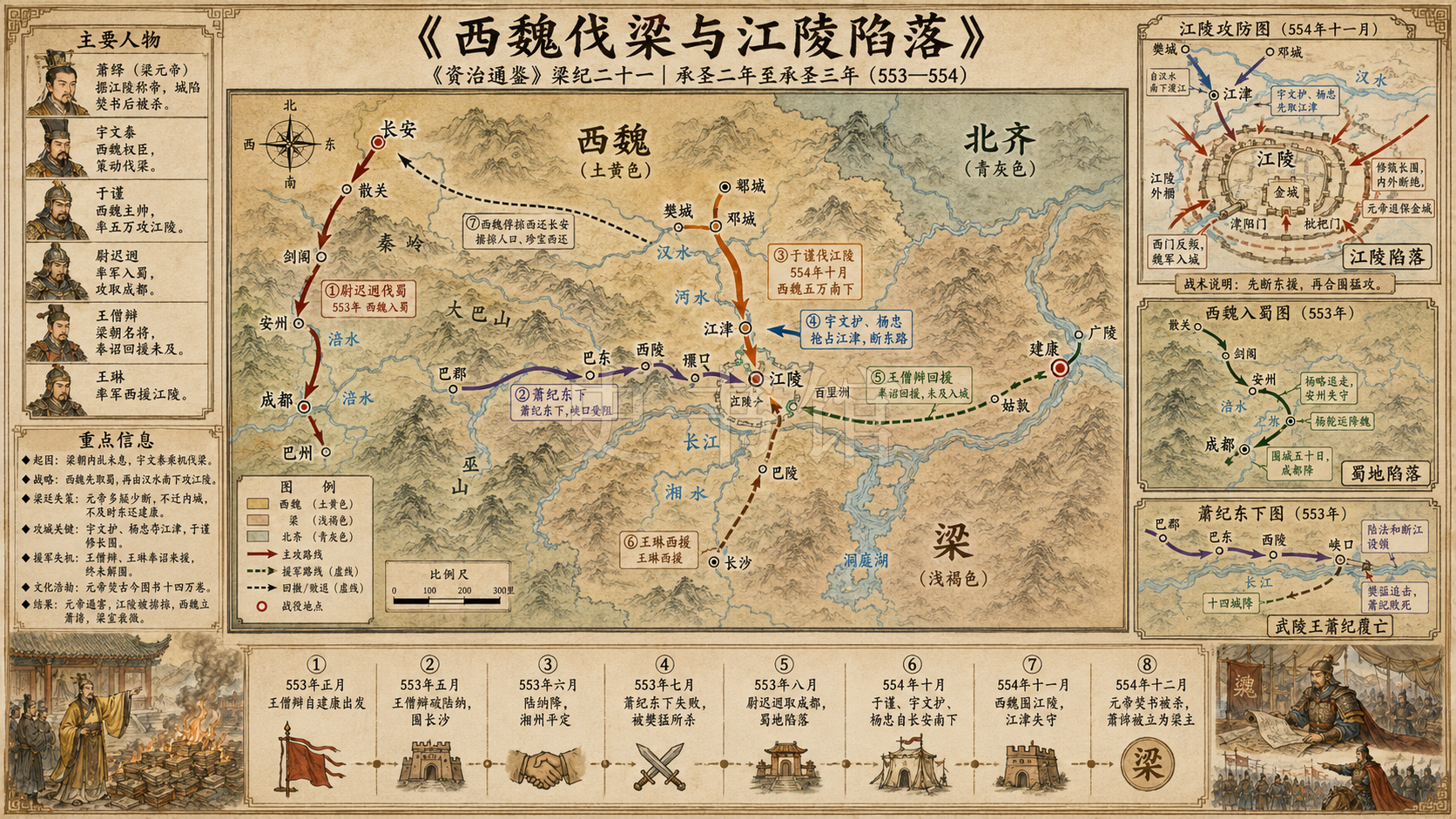 《资治通鉴》梁纪 梁纪二十一章节配图